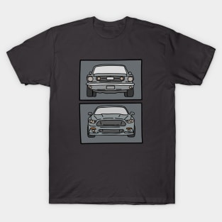 old and new muscle car T-Shirt